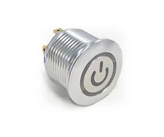 63-8383-53　TE Connectivity Single Pole Single Throw (SPST) Momentary Blue LED Push Button Switch, IP67, 19.2 (Dia.)mm, Panel　AV1610P712R04