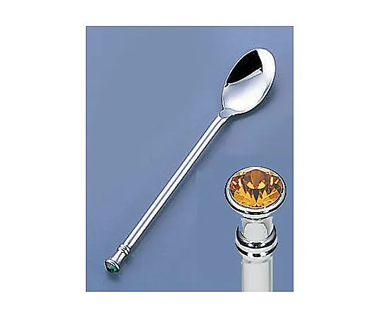 62-6721-18　［Discontinued］18-8 Jewelry Coffee Spoon Topaz