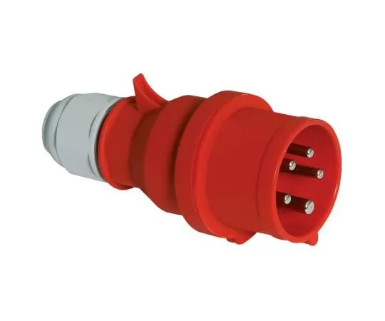 63-9689-45　Bals IP44 Red Cable Mount 3P+N+E Industrial Power Plug, Rated At 32A, 415 V　2148