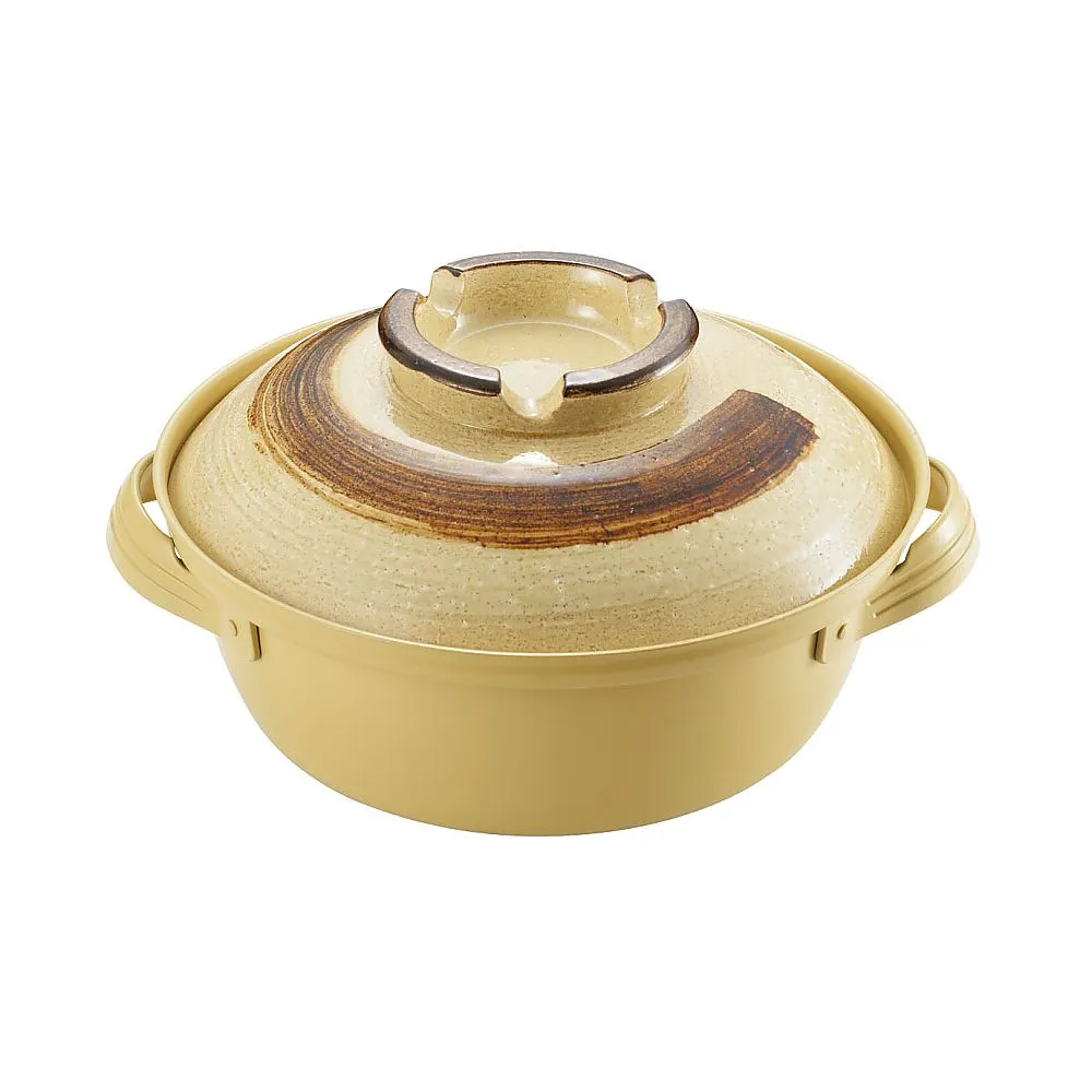 62-6788-45　［Discontinued］Clay Hotpot Style Stainless Steel Enclosing Hotpot Waraku 10