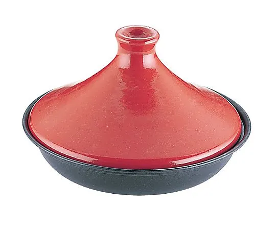 62-6350-15　［Discontinued］Brodia IH Tazin Pot (with Glass Lid) 19 cm Red 3075