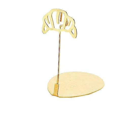 62-6583-14　［Discontinued］Bakery POP Stand Croissant 10 cm Gold