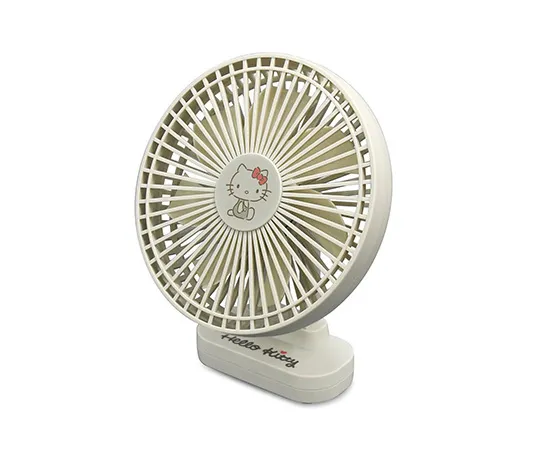 63-6515-71　［Discontinued］USB Tabletop Fan Sanrio Hello Kitty Airflow 3-Step Magnet Included Off-White　YUS-12WH