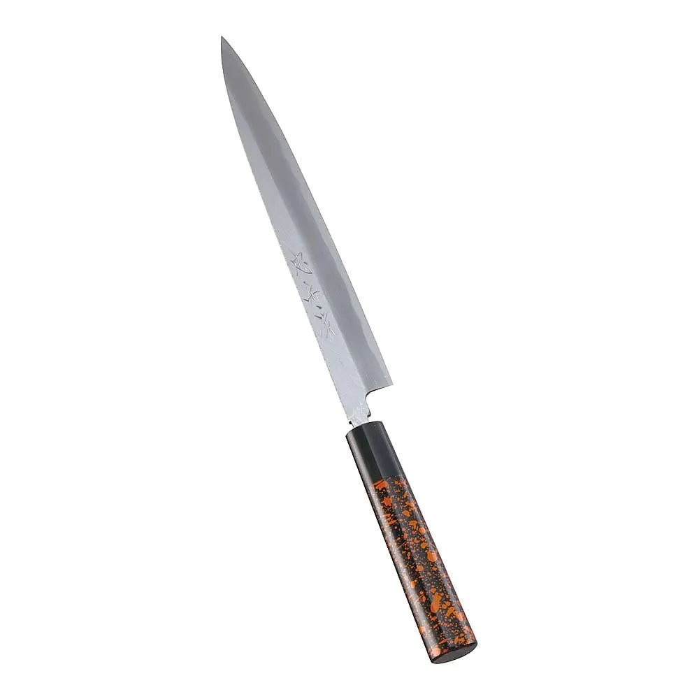62-6407-80　［Discontinued］Kabuki Harmony Hocho-Chushu-Yanagi Blade 24 cm Black Gold