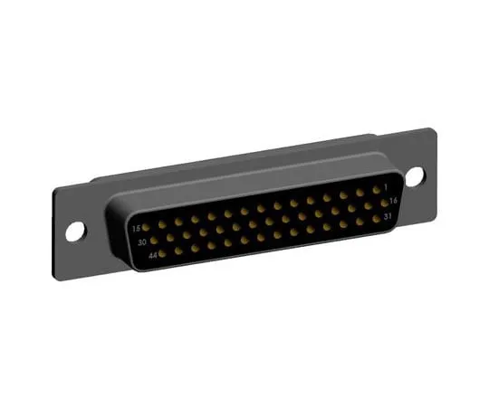 63-8431-64　Norcomp 780, SEAL-D Series, 44 Way Plug-In Mount PCB D-sub Connector Socket, 2.286mm Pitch　780-M44-213R001