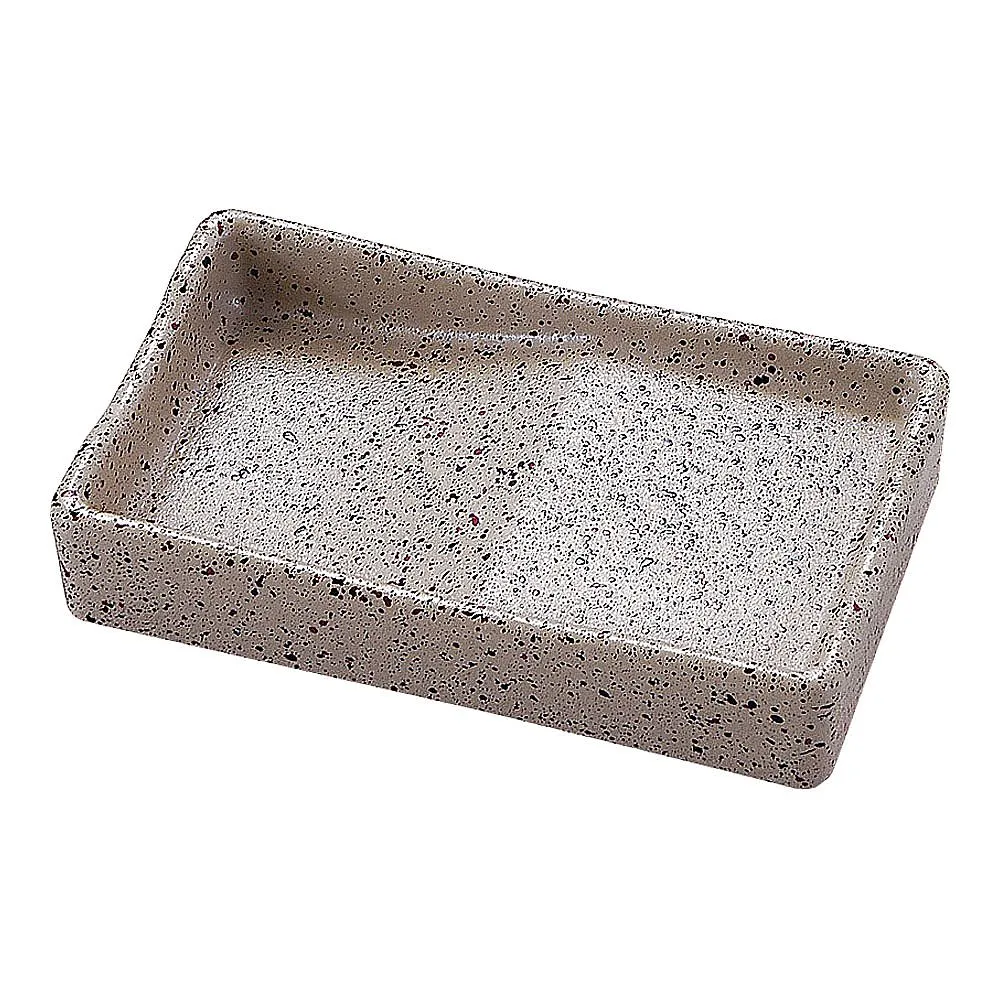 62-6794-96　［Discontinued］Long soy sauce dish with chopstick rest Shigaraki