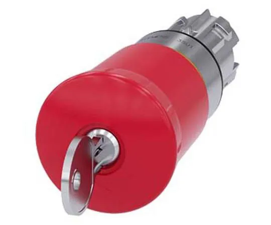 63-8436-56　Siemens SIRIUS ACT, Red, Key Release 40mm Mushroom Head Emergency Button　3SU1050-1HR20-0AA0