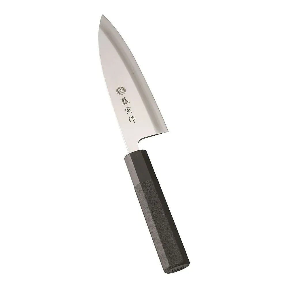 63-1251-26　［Discontinued］Fujitora MoV Double Steel Elastomer Handle Japanese Kitchen Knife Blade 15 cm　ATU6201