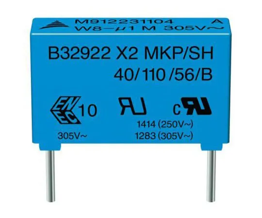 63-8390-85　EPCOS 470nF Polypropylene Capacitor PP 305 V ac, 630 V dc ±20% Tolerance B32922H Series　B32922H3474M000