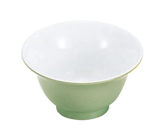 62-6858-63　［Discontinued］Melamine No. 21 Yunomi new type feather warped celadon inner white