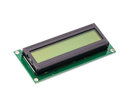 63-8392-92　Fordata FC1602N01-FHYYBW-51LE FC Alphanumeric LCD Alphanumeric Display, Green, Yellow on Yellow-Green, 2 Rows by 16　FC1602N01-FHYYBW-51SE