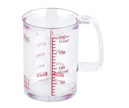 63-7121-14　［Discontinued］Heat-resistant Measuring Cup Can Be Poured Anywhere 200 mL DH7120　4231200