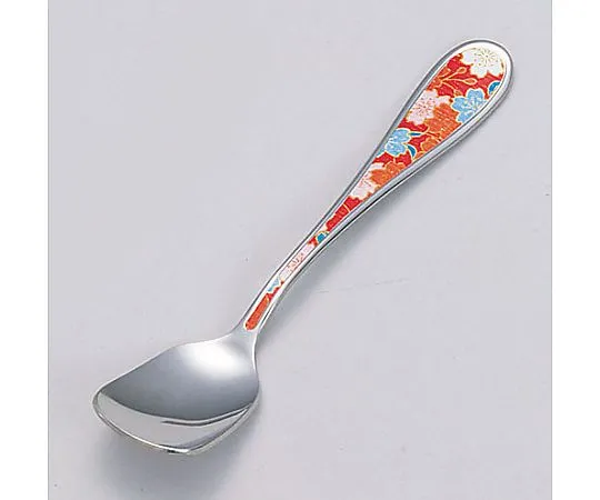 62-6721-70　［Discontinued］SA18-10 Seasonal (Cherry Blossom) Square Ice Cream Spoon