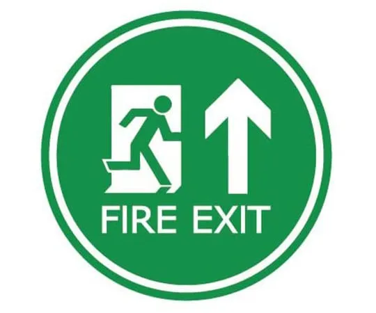 63-9691-57　RS PRO Fire Exit Arrow (English) Vinyl　136-6412