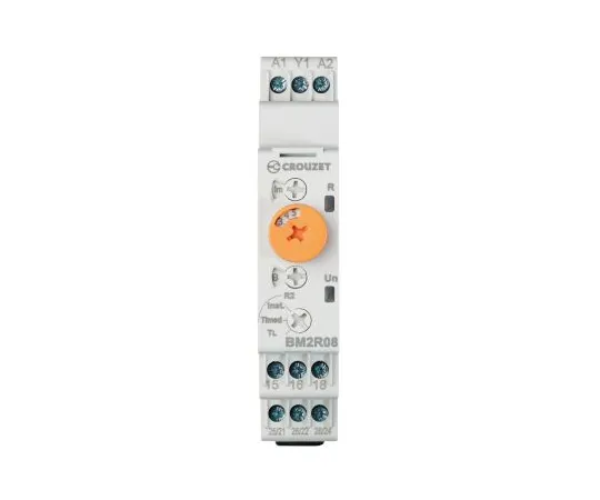 63-9680-43　Crouzet Multi function Multi Function Time Delay Relay, Screw, 0.5 s → 10 days s, DPDT, 2 Contacts, SPDT, 12　BM2R08MV1