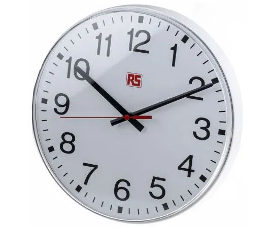 63-4794-81　［Discontinued］RS PRO White Wall Clock, 300mm　440-9568