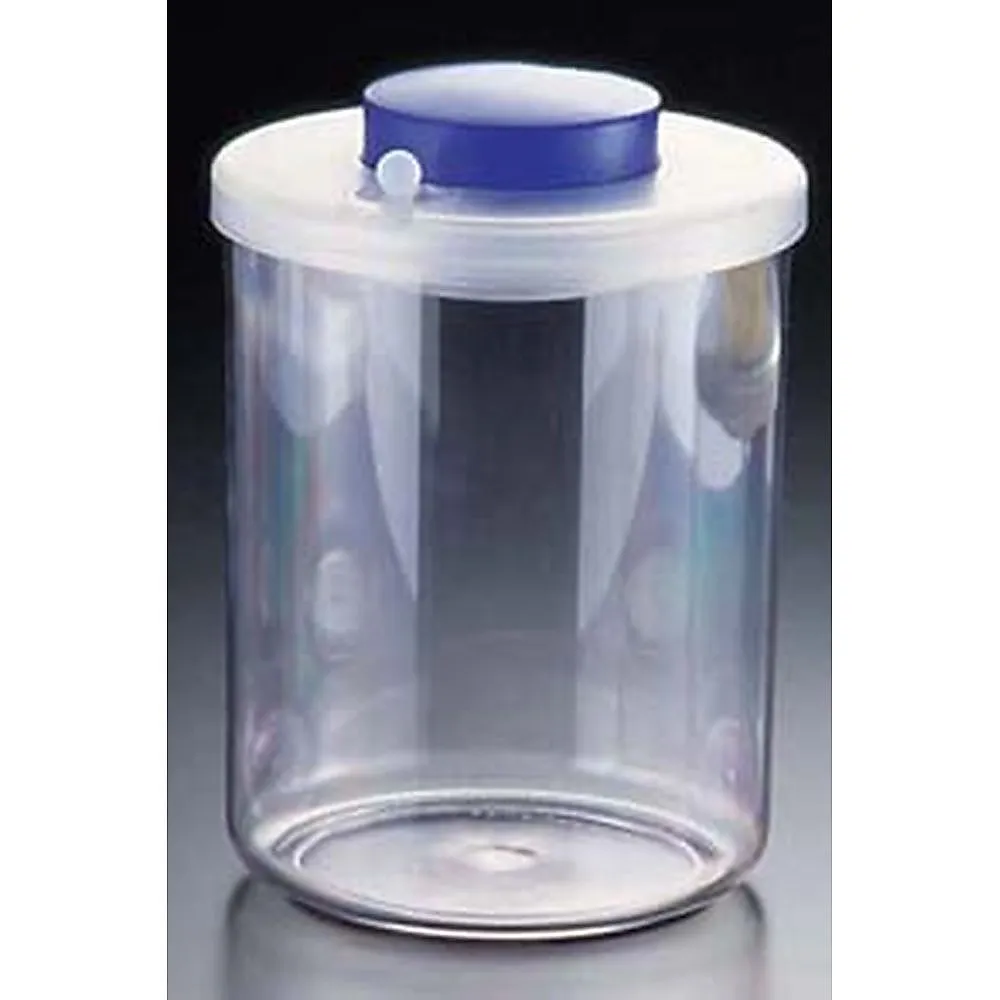 62-6391-98　［Discontinued］Push Type Vacuum Container Round L Type NVC610 Medium Blue