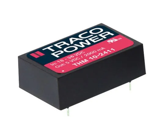 63-8419-31　TRACOPOWER THM 10 10W Isolated DC-DC Converter PCB Mount, Voltage in 4.5 → 9 V dc, Voltage out 24V dc　THM 10-0515