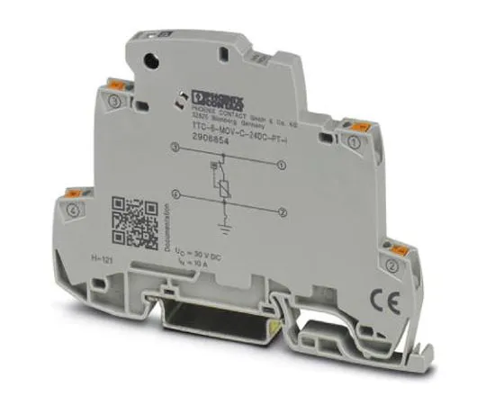 63-8442-04　Phoenix Contact TTC-6-MOV-C-24DC-PT-I Series 30 V dc Maximum Voltage Rating Surge Protection Device, DIN Rail Mounting　2906854