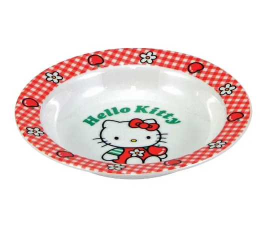 63-7201-52　［Discontinued］Melamine Children's Tableware New Kitty Curry Plate MC-6NK　0382040