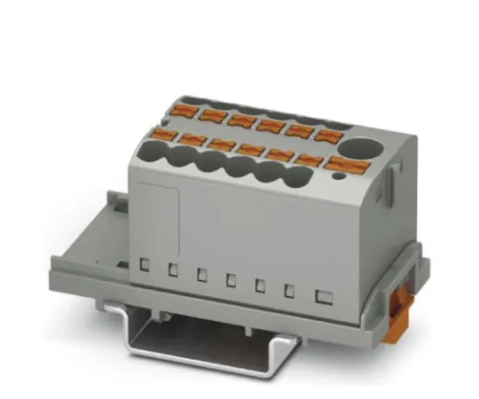 63-9680-62　Phoenix Contact PTFIX 6/12X2.5-NS35 GY Non-F***d Terminal Block, 13 Way/Pole, Push In Terminals, 26 → 12 AWG,　3273088