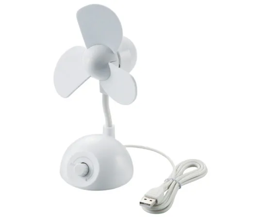 64-2319-91　［Discontinued］USB Fan tabletop type Soft Feather White 0　FAN-U201WH