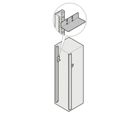 63-9676-80　Schroff Slide Rail, 75mm Depth, 15kg Max Load　23130094