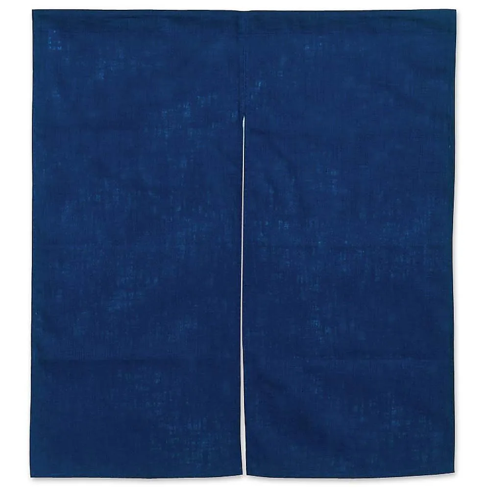 62-6318-81　［Discontinued］Hanma Noren Cotton Linen Plain Navy　001-04