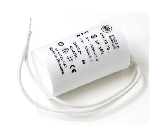 63-8428-09　Ducati Energia 8μF Polypropylene Capacitor PP 450V ac ±5% Tolerance Plug In 4.16.10 Series　4.16.10.13.06