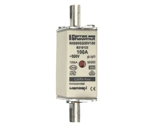 63-9672-63　Mersen 100A 000 NH Centred Tag F***, gG, 500V ac　B219122C
