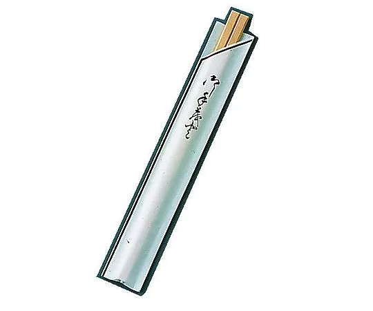 62-6650-86　［Discontinued］Tea Line Shirakaba Genroku 20.5 cm (1 case 100 sets x 40 pcs) with disposable chopsticks