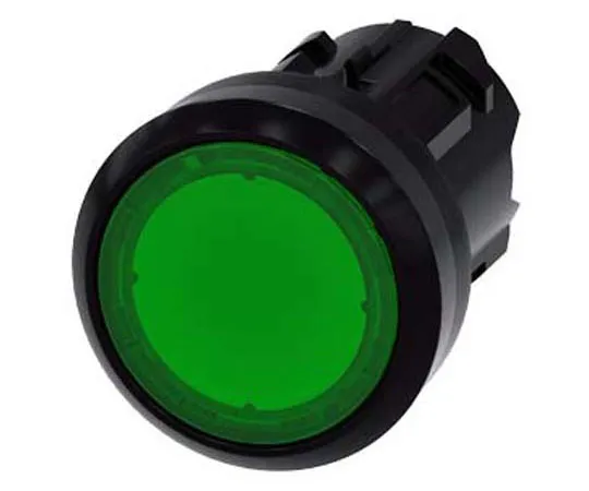 63-8436-62　Siemens SIRIUS ACT Series, Green Push Button, Latching, 22.3mm Cutout　3SU1001-0AA40-0AA0