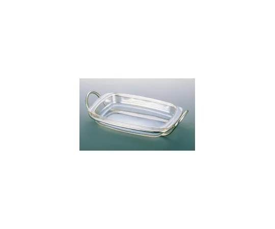 62-6670-30　［Discontinued］UK Square Vegetable Desh (Silver Plated, Heat Resistant Tempered Glass)