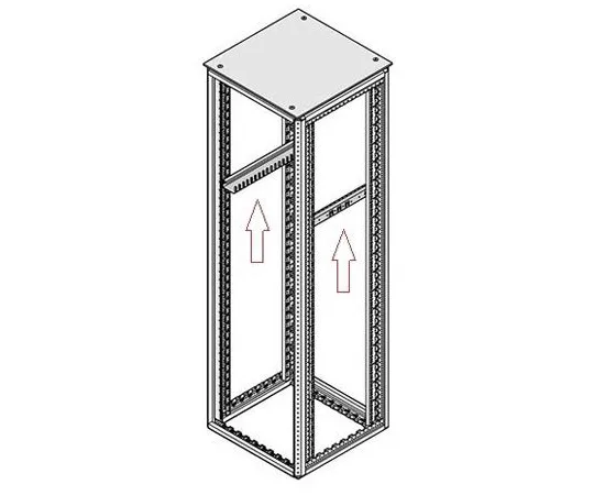 63-9676-84　Schroff Slide Rail, 800mm Depth, 25kg Max Load　23130097