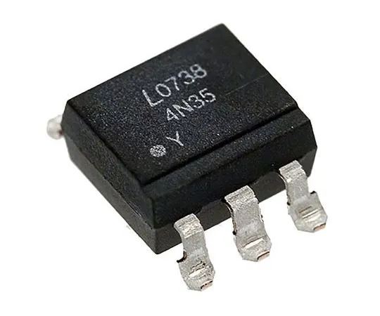 63-8398-17　Lite-On, 4N35S-TA1 DC Input Transistor Output Optocoupler, Surface Mount, 6-Pin PDIP　4N35S-TA1