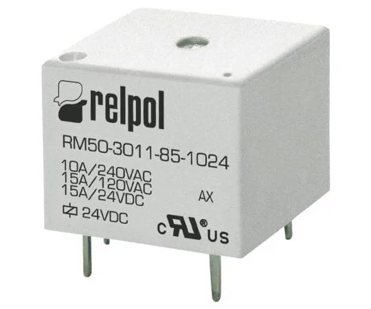 63-8409-59　Relpol SPDT Non-Latching Relay PCB Mount, 12V dc Coil, 15A　RM50-3011-85-1012