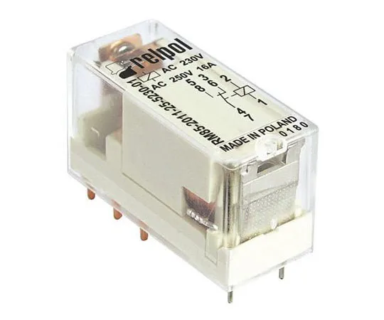 63-8409-39　Relpol Non-Latching Relay PCB Mount, 5V dc Coil, 16A　RM85-2011-35-1005