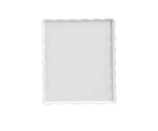 62-6580-26　［Discontinued］Wave Melamine Cake Tray (White)　YO-3035-W