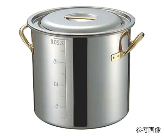 62-8159-73　［Discontinued］Clad Stock Pot with Scale 27 cm (15.0 L)