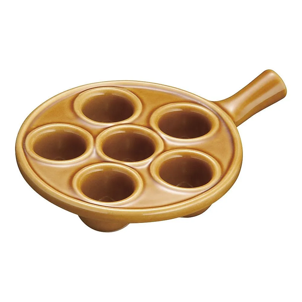 62-6824-37　［Discontinued］Ceramic escargot plate 6 pcs　RES02492