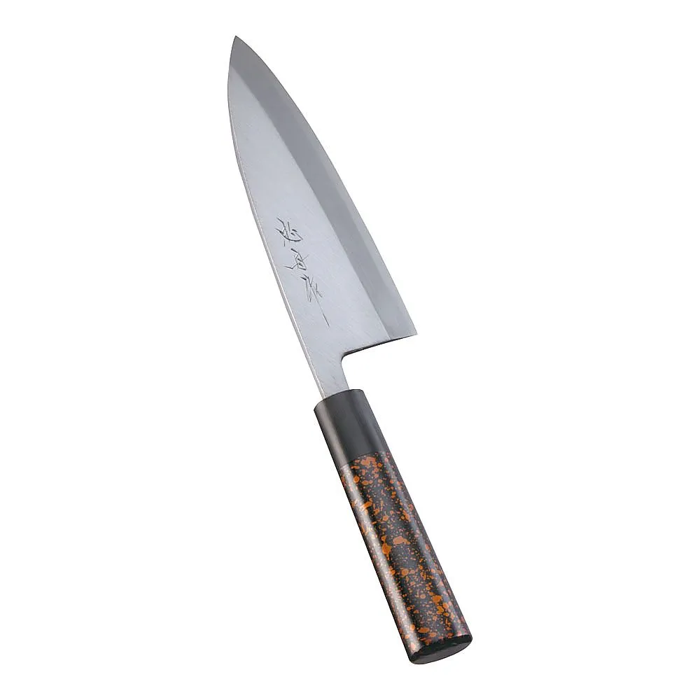 62-6407-98　［Discontinued］Kabuki Harmony Hocho-Chushubune Outlet 18 cm Black Gold Tea