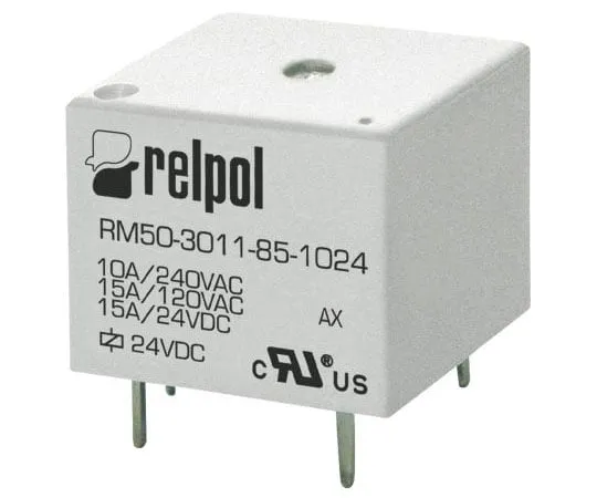 63-8409-58　Relpol SPDT Non-Latching Relay PCB Mount, 9V dc Coil, 15A　RM50-3011-85-1009