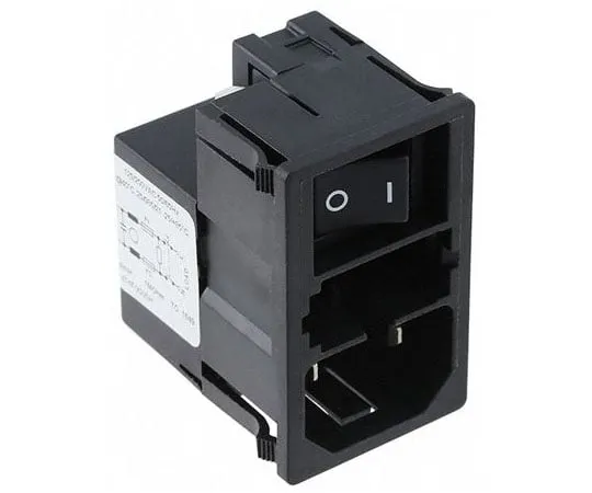 63-8431-08　Male C18 IEC Filter Panel Mount 5 x 20mm,Quick Connect,Rated At 1A,125 V ac, 250 V ac Operating Frequency 50 →　KMF0.2113.11