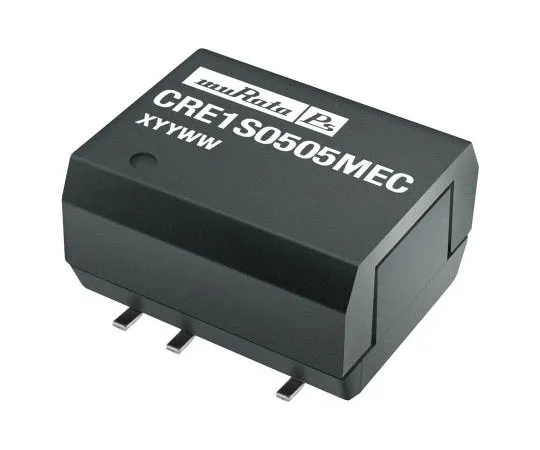 63-8438-59　Murata Power Solutions CRE1 1W Isolated DC-DC Converter Surface Mount, Voltage in 4.5 → 5.5 V dc, Voltage out 5V　CRE1S0505MC
