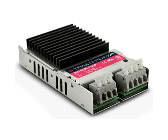 63-8428-96　TRACOPOWER TEQ 40WIR 40W Isolated DC-DC Converter Chassis Mount, Voltage in 43 → 160 V dc, Voltage out 5V dc　TEQ 40-7211WIR
