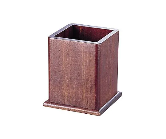 62-6759-44　［Discontinued］Wooden Square Wide Chopstick Stand (Brown)　16109