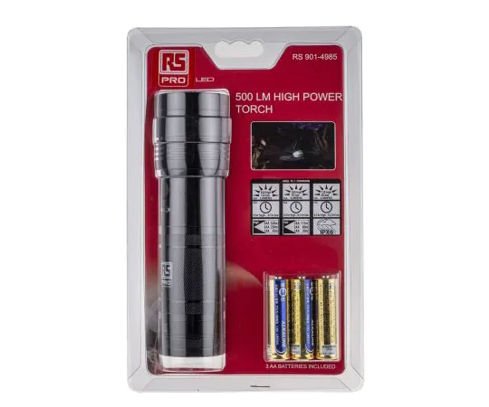 63-5169-80　［Discontinued］RS PRO LED Torch - , 500 lm　901-4985