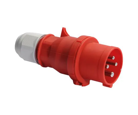 63-9689-42　Bals IP44 Red Cable Mount 3P+E Industrial Power Plug, Rated At 32A, 415 V　2142