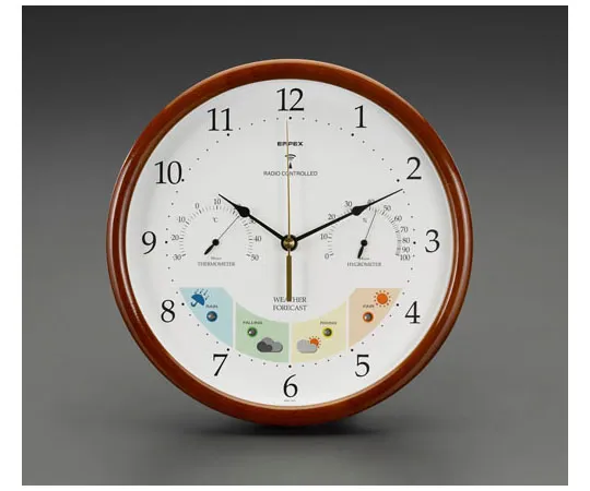 62-9156-24　［Discontinued］[With Thermo Hygrometer] [Radio Wave] Wall Clock　EA798CN-10