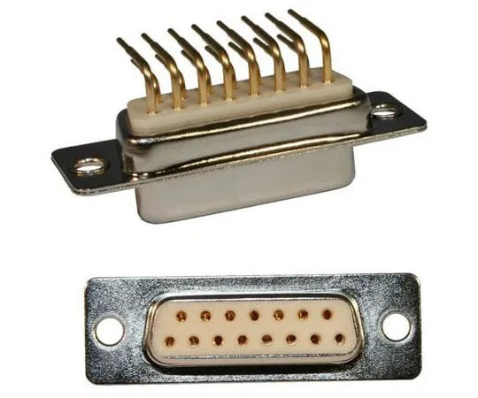 63-8431-47　Norcomp 773, SEAL-D Series, 15 Way Right Angle Plug-In Mount PCB D-sub Connector Plug, 2.769mm Pitch　773-E15-113R001